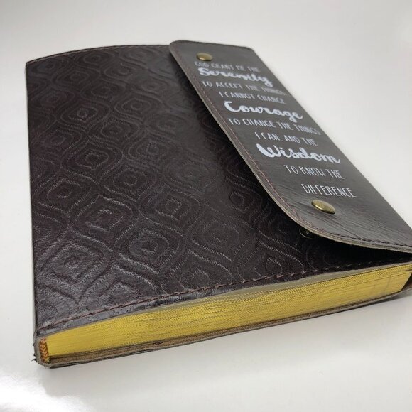 𝅺LEATHER Planner Gold Pages Trim New - Picture 2 of 5